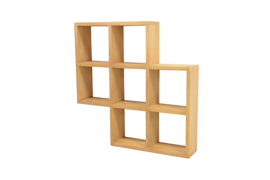 Wall rack, cubic design