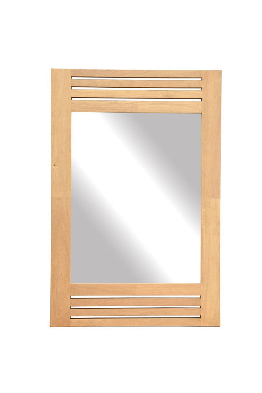 Mirror with hevea frame
