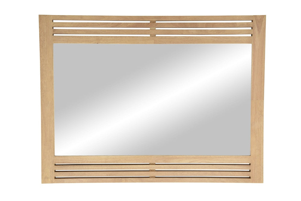 Mirror with hevea frame