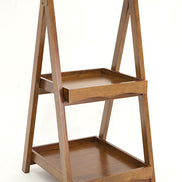 Folding bathroom shelf