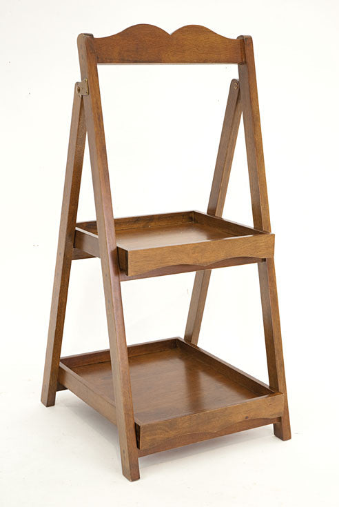 Folding bathroom shelf