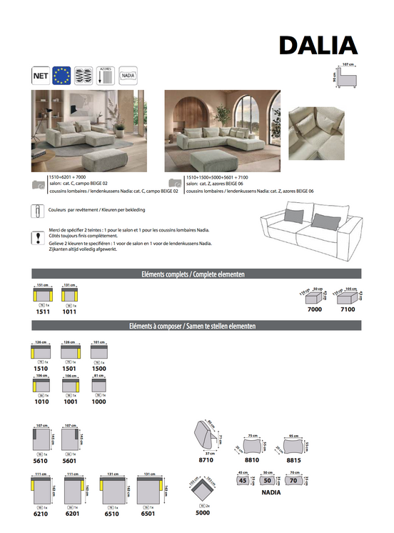 DALIA | Fabric modular sofa