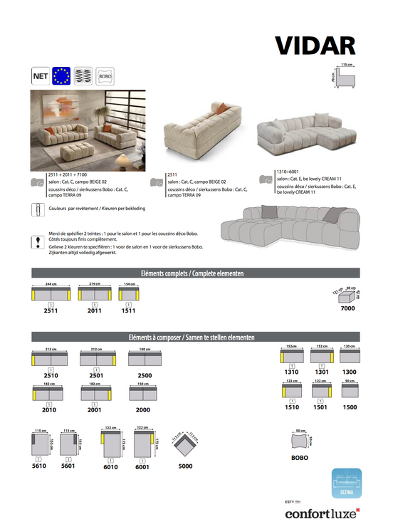 VIDAR | Fabric modular sofa