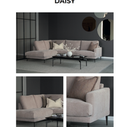Sofa DAISY : Chaise longue + 3 places