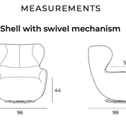 Swivelling armchair : SHELL