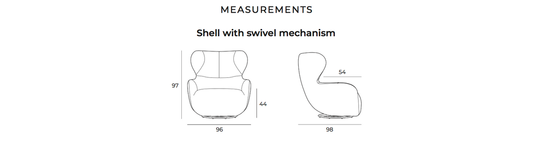 Swivelling armchair : SHELL