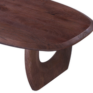 Table Basse 'BRAGA' Ovale danoise Bois de manguier Brun foncé