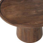 Table basse 'JULES' Ronde Bois de manguier Brun clair