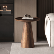 Table d'appoint 'JULES' Ronde Bois de manguier Brun clair