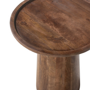 Table d'appoint 'JULES' Ronde Bois de manguier Brun clair