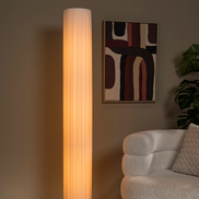 Floor lamp FOLD, silked fabric