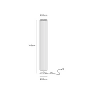 Floor lamp FOLD, silked fabric