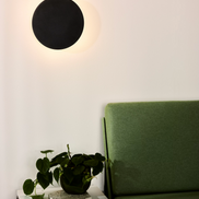 Wall lamp EKLYPS, black. Diam. 25cm
