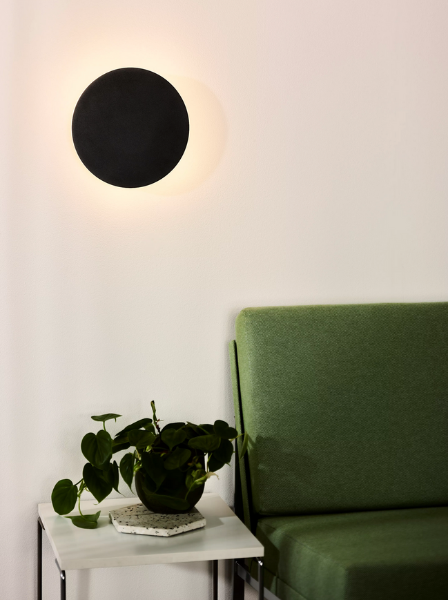 Wall lamp EKLYPS, black. Diam. 25cm