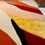 RUG for indoor hand-made in wool & viscose