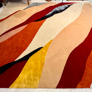 RUG for indoor hand-made in wool & viscose