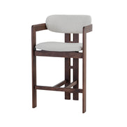 Bar stool CAMILLE, ash wood & fabric