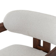 Bar stool CAMILLE, ash wood & fabric