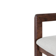 Bar stool CAMILLE, ash wood & fabric