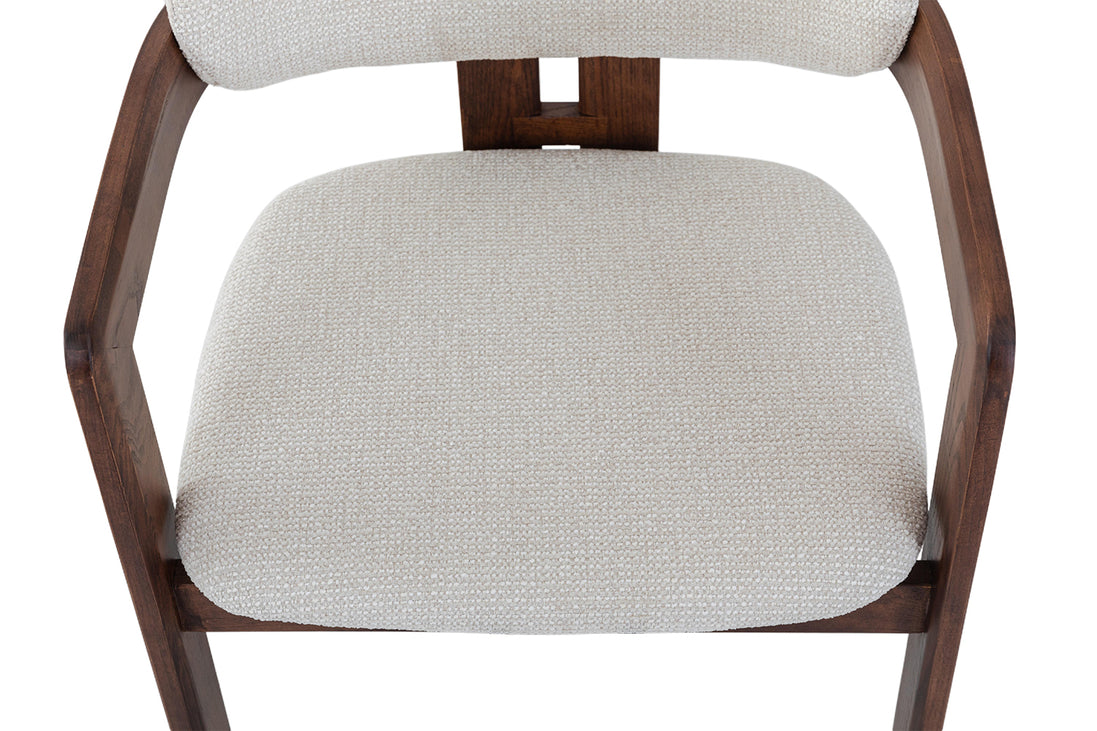 Bar stool CAMILLE, ash wood & fabric
