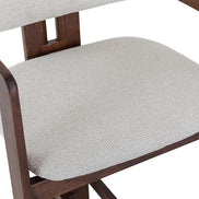 Bar stool CAMILLE, ash wood & fabric