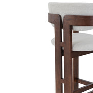 Bar stool CAMILLE, ash wood & fabric