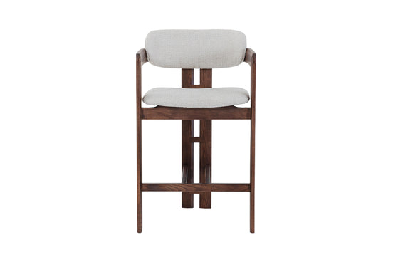 Bar stool CAMILLE, ash wood & fabric