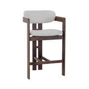 Bar stool CAMILLE, ash wood & fabric
