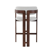 Bar stool CAMILLE, ash wood & fabric