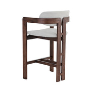 Bar stool CAMILLE, ash wood & fabric