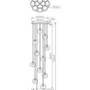 Pendant lamp - GISELA 12 lights