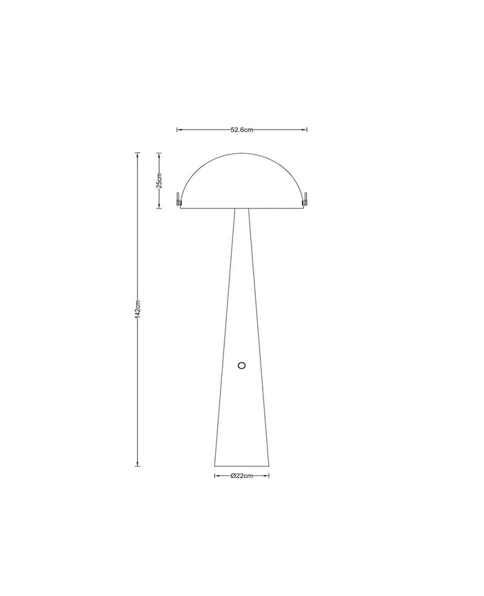 Floor lamp - BARONE, beige